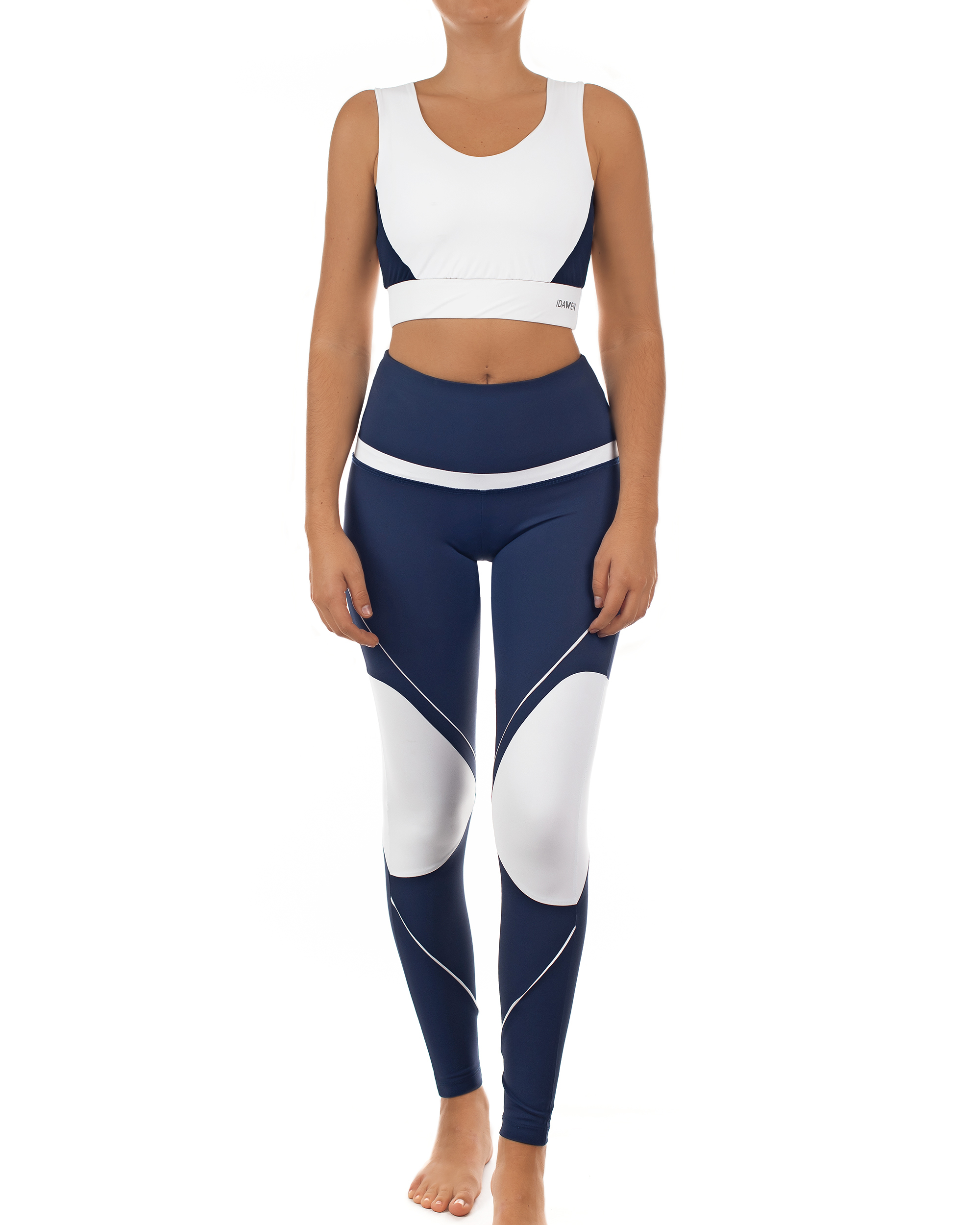  SPORT  LEGGING  FOR WOMAN BLUE AND WHITE