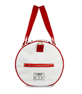 CUSTOMIZABLE DUFFLE BAG UNISEX RED AND WHITE