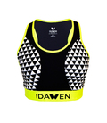 SPORTS BRA WHITE AND BLACK SPORTS BRAS AND TOPS CE IDAWEN -