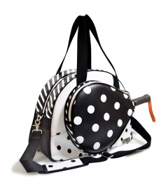 WOMEN PADEL BAG POLKA DOTS Paddle tennis bag, sporty and